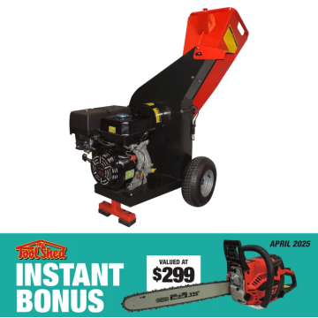 ToolShed Chipper 15hp Petrol with Electric Start with Chainsaw